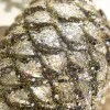 9" Glitter Pinecone with Hanger - Charcoal