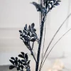 27” Glitter/Sequin Boxwood Grass Christmas Sprays - Midnight Blue