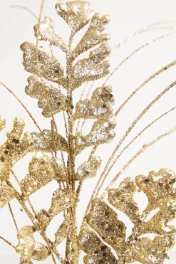 29" Glitter/Sequin Forest Fern Spray - Champagne
