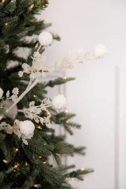 25” Glitter Sequin Sweetgum Ball Leaf Spray