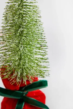 10” Glitter Tree In Felt Gift Sack