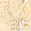 27" Gold Glitter Berry Leaf Spray