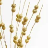 33" Gold Glitter Berry Spray