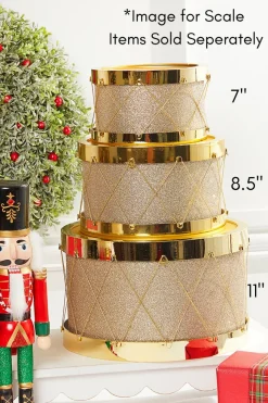 7" Gold Glitter Drum