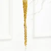 10" Gold Icicle Glass Ornament