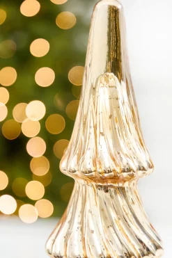15" Gold Mercury Glass Tree