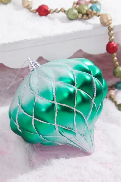6" Green Frost Onion Ornament
