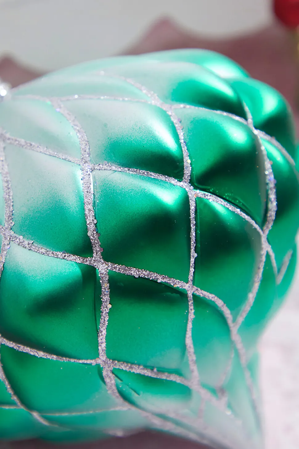 6" Green Frost Onion Ornament
