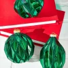 6" Green Glass Ornament