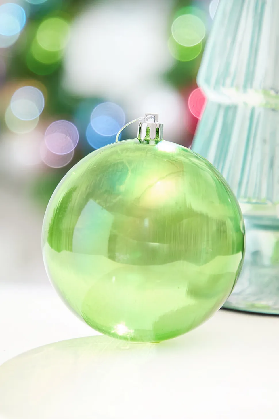 4" Green Iridescent Ball Ornament
