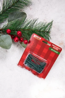 Green Ornament Hooks - Pack of 50