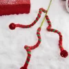 24” Green & Red Curly Stem with Ball