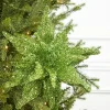 22" Green Sequin Glitter Poinsettia Stem