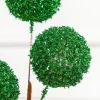 18" Green Tinsel Ball Pick