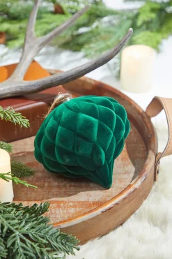 6” Green Velvet Onion Ornament