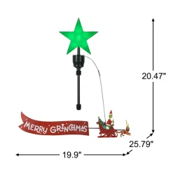 21.75" Grinch Animated Tree Topper