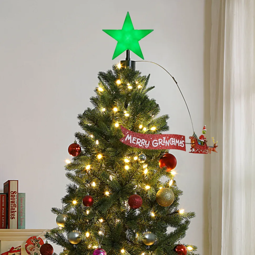 21.75" Grinch Animated Tree Topper