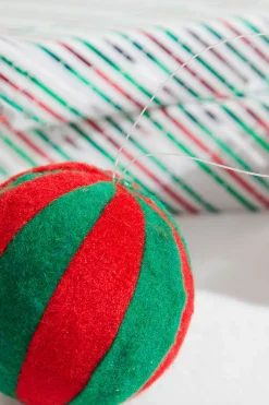 4” Gumdrop Ball Ornament - Red/Green