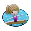3" Gymnast With Stars Customizable Ornament