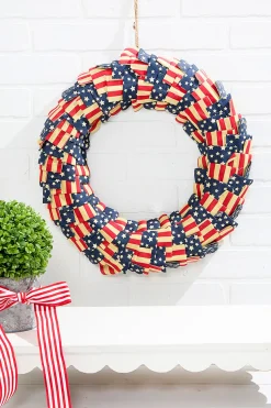 20"H Americana Fabric Wreath