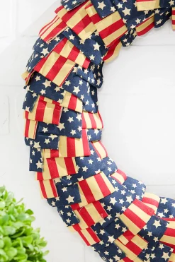 20"H Americana Fabric Wreath