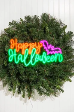 17.7" Happy Halloween Lit Neon Sign