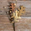 12” Harvest Wood Leaf Pick with Berry