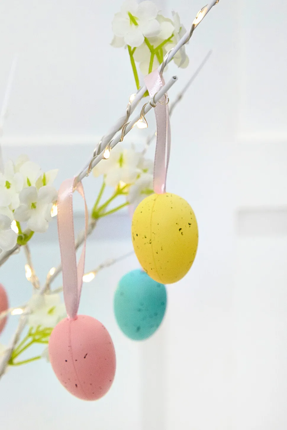 2'H B/O Lighted Easter Tabletop Tree w/ 58 WW Micro LED Lights