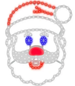 16" Hi-Vibrant "Singing Santa" - Twinkling Red/Blue/Pure White 203 Lights