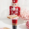 20"H Nutcracker with Tray - Red & White