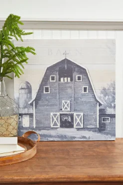 22” Holiday Barn Wall Art