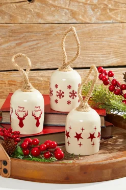 8" Holiday Bell Ceramic Ornament
