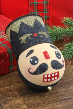 8.5” Holiday Nutcracker Black Ornament