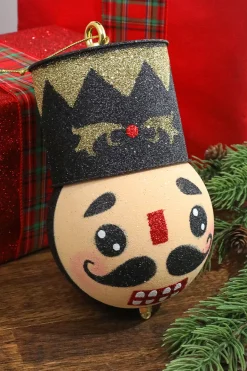 8.5” Holiday Nutcracker Black Ornament