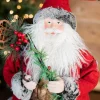 24” Holiday Santa with Houndstooth Pants Figurine