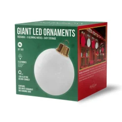 HoliGlow Inflatable LED Ornament - 20" White