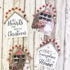 7.5”H Snowman Wall Hanging with Beaded Hanger