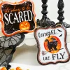 7"H x 6"L Embossed Halloween Sign