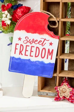 13.5"H x 7"L Sweet Freedom Popsicle Sign