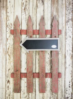 21”H x 32”W Wood Chalkboard Arrow Fence