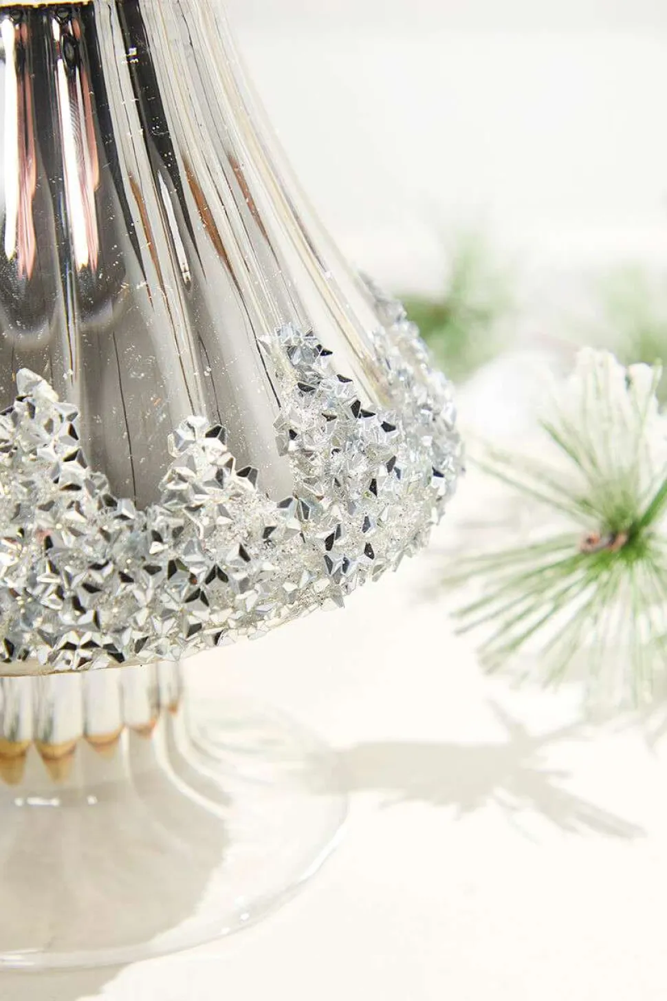 14.5" Icy Silver Christmas Tree
