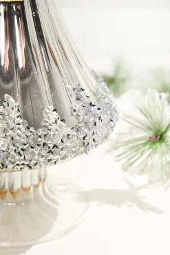 12.5" Icy Silver Christmas Tree