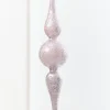 12" - 13" Iridescent Glitter Finial Glass Ornament