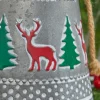 10” Iron Pressed Bell with Deer & Tree Detail