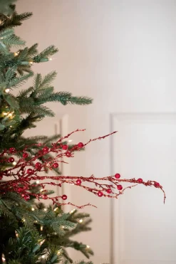 42” Jeweled Bead Branch Spray - Red