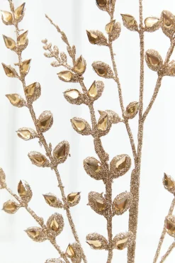 33" Jeweled Gold Leaf Spray