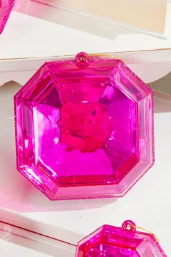 4"-5" Jewel Ornament - Pink