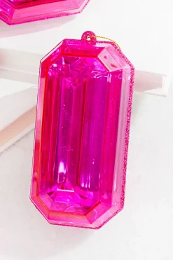4"-5" Jewel Ornament - Pink