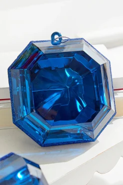 6" Jewel Ornament - Sapphire