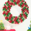 12" Jingle Bell Wreath with Ribbon - Multi